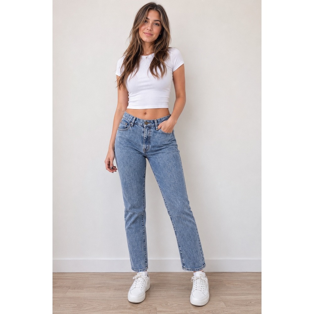 Vintage 80s Bongo Jeans Womens Size 5 Made in USA High Waist Acid Wash 25x25⁠